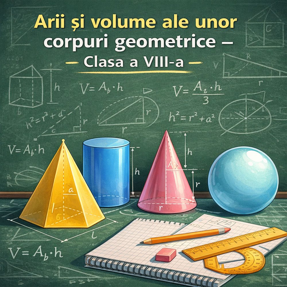 Arii-și-volume-ale-unor-corpuri-geometrice-–-Clasa-a-VIII-a